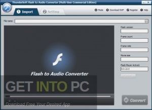 Flash保存ツールThunderSoft Free Flash SWF Downloader